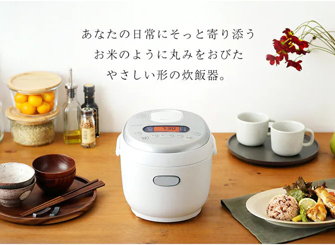 米屋の旨み ジャー炊飯器3合 ERC-MD30-W(サブスクレンタル)
